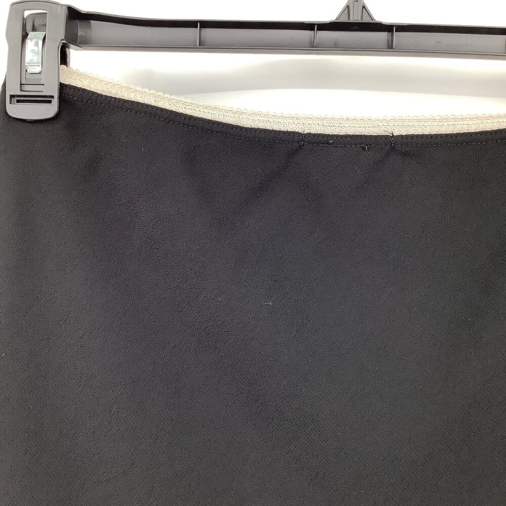 Vintage Lipslide Black Slip Skirt L Large Lace Detail Lined Academia Grunge - Picture 4 of 9